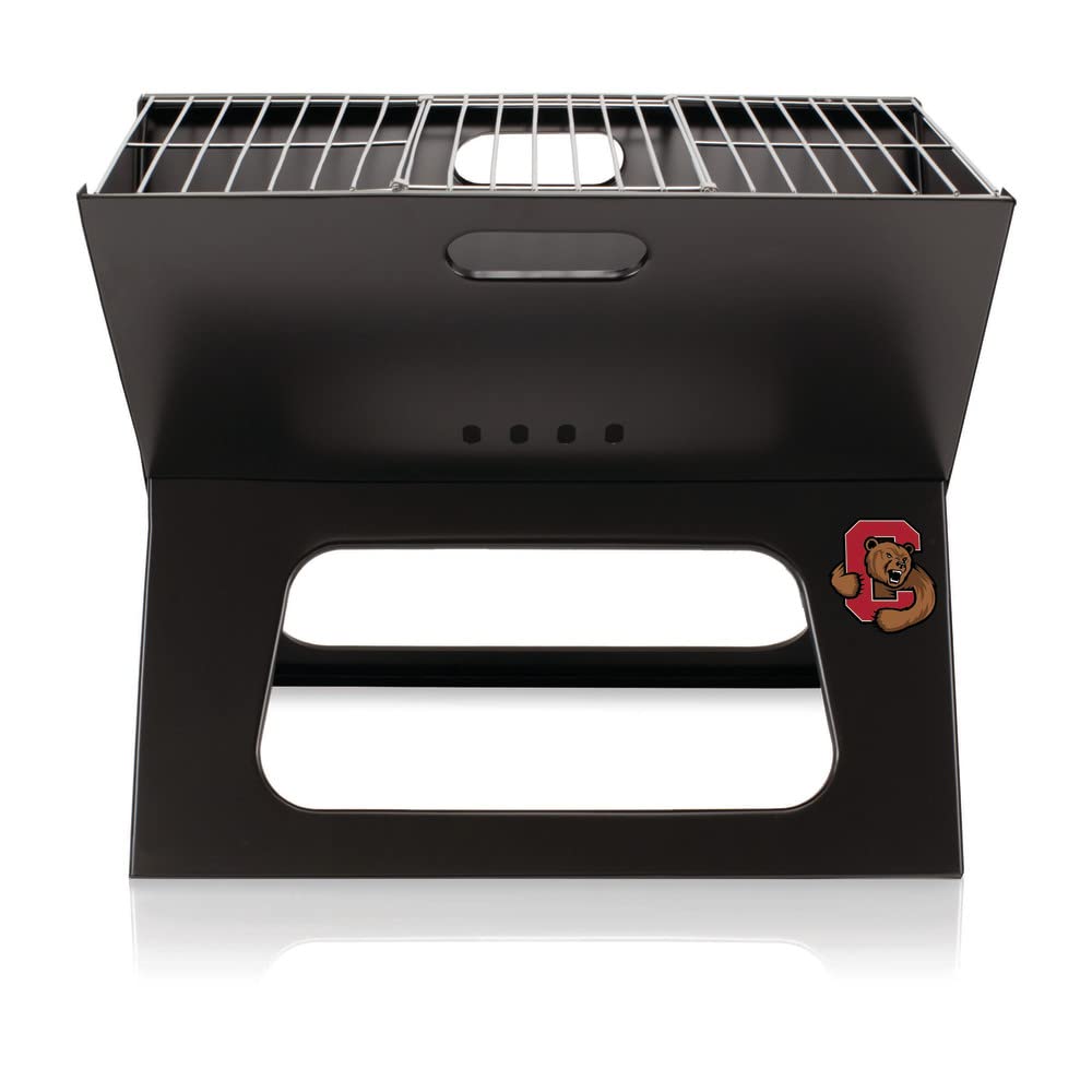PICNIC TIME NCAA Cornell Big Red X-Grill - Portable Charcoal Grill for Camping, Tailgating, Backyard BBQs & Outdoor Cooking - Compact Camping Grill with Team Spirit