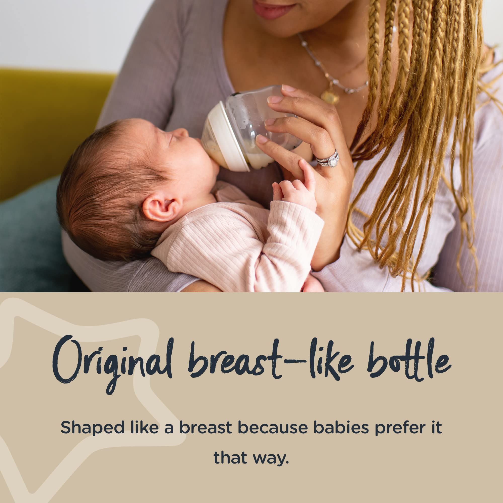 Tommee Tippee Closer to Nature Baby Bottle Set with Medium Flow Nipples - 5 oz BPA-Free Bottles & Nipple Replacement Pack for Newborns & Infants - Perfect for Breastfeeding Transition, Daycare & On-the-Go Feeding