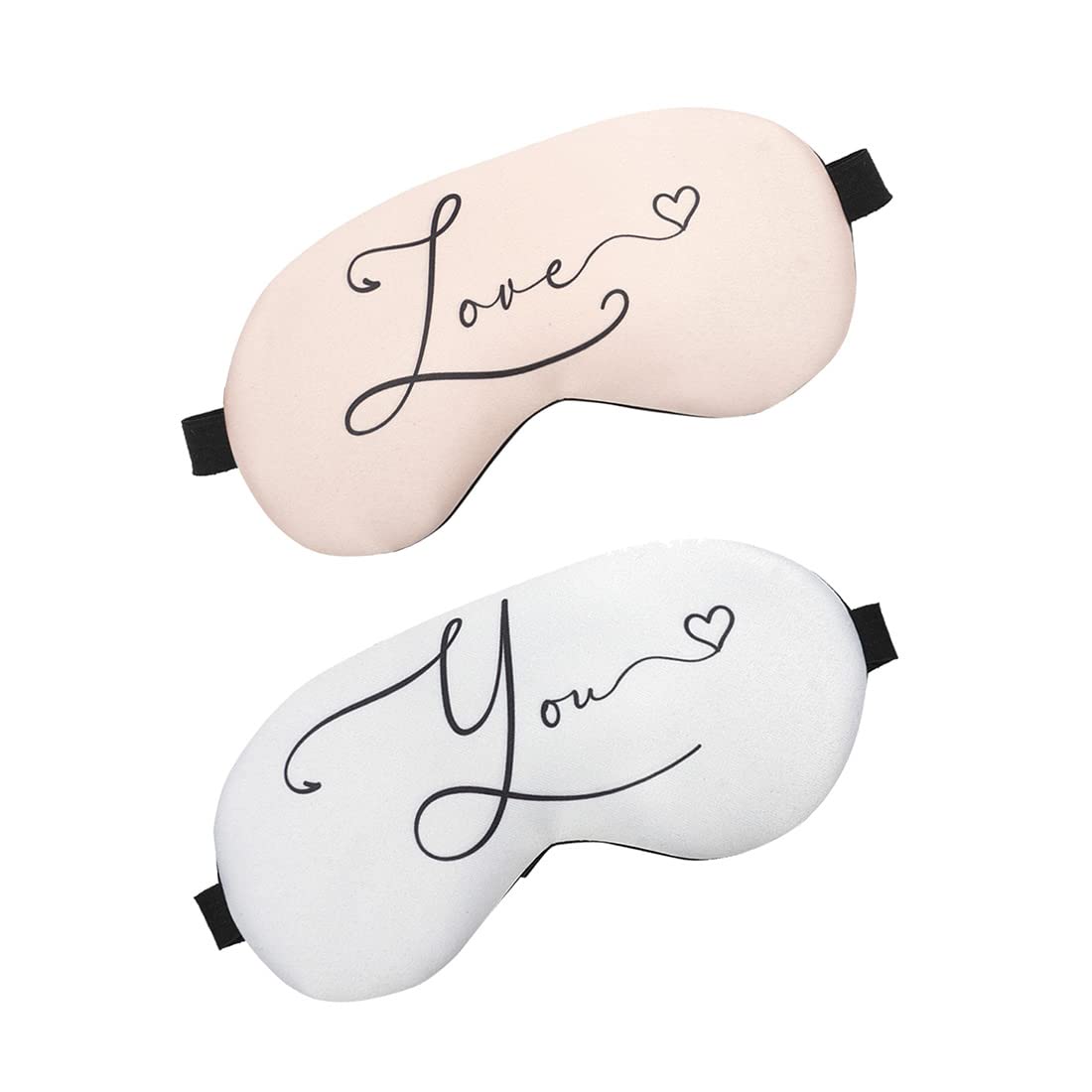 Crazyify Love and You Couple Eye Mask - Printed Sleeping Mask for Men & Women (7.5 x 4 Inches) - Perfect for Travel, Relaxation & Gift for Couples