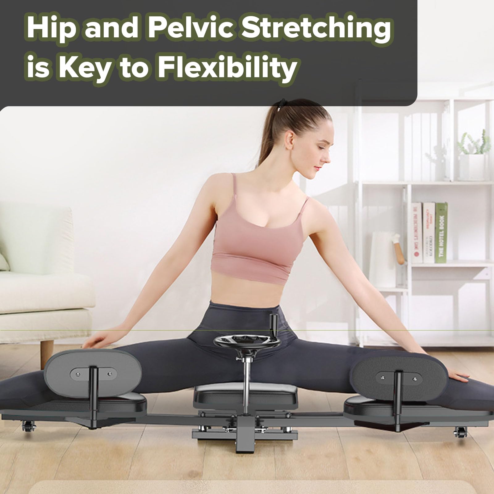 Flex Bench Hip Stretching Machine - Adjustable Stretcher for Yoga, Dance & Gymnastics | Improve Flexibility, Mobility & Reduce Hip Pain | Thigh & Glute Stretcher for Home Gym & Physical Therapy