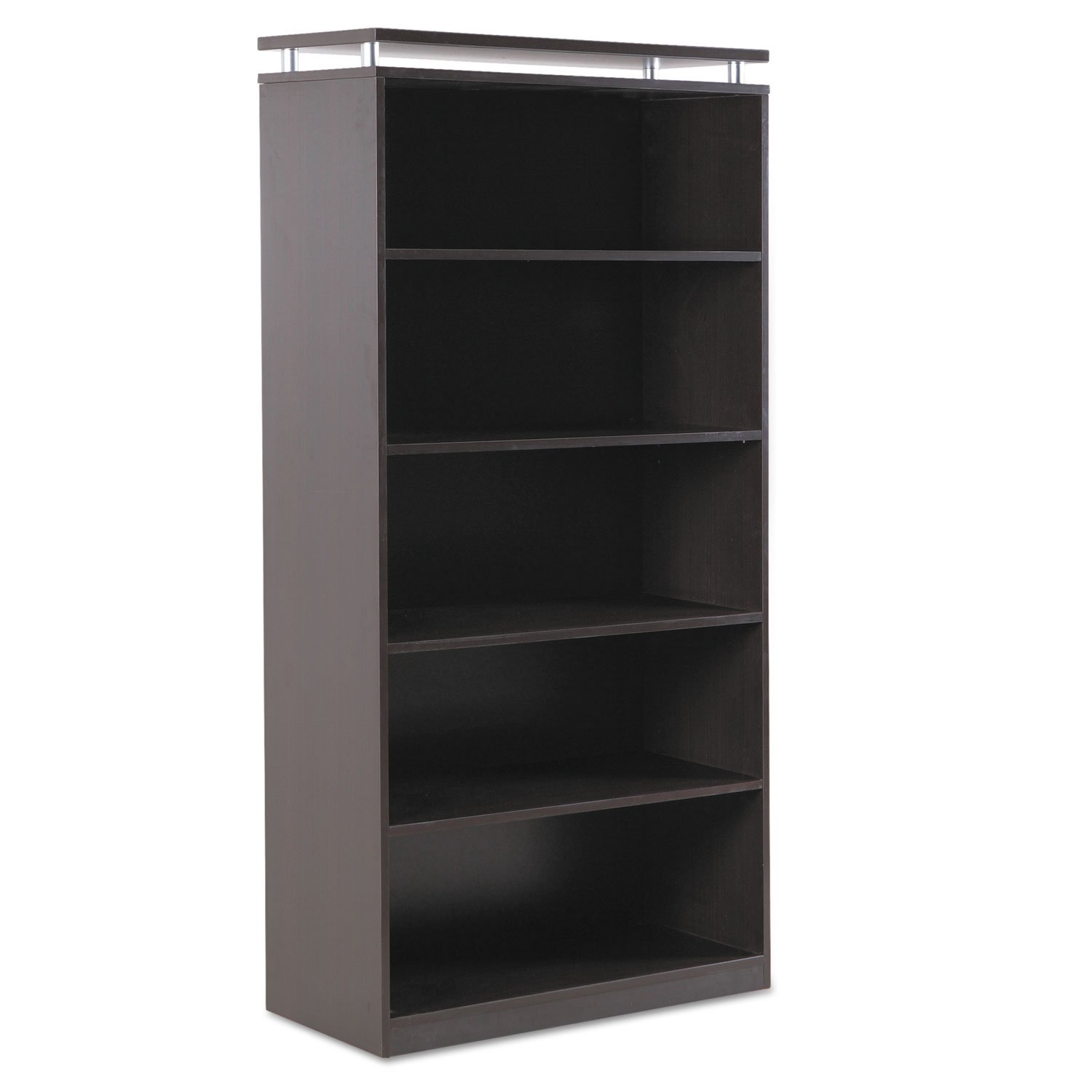 Alera Sedina AG Series 5-Shelf Bookcase, 36 x 15 x 72 Inches, Espresso Finish - Perfect for Home Office, Living Room & Library Organization