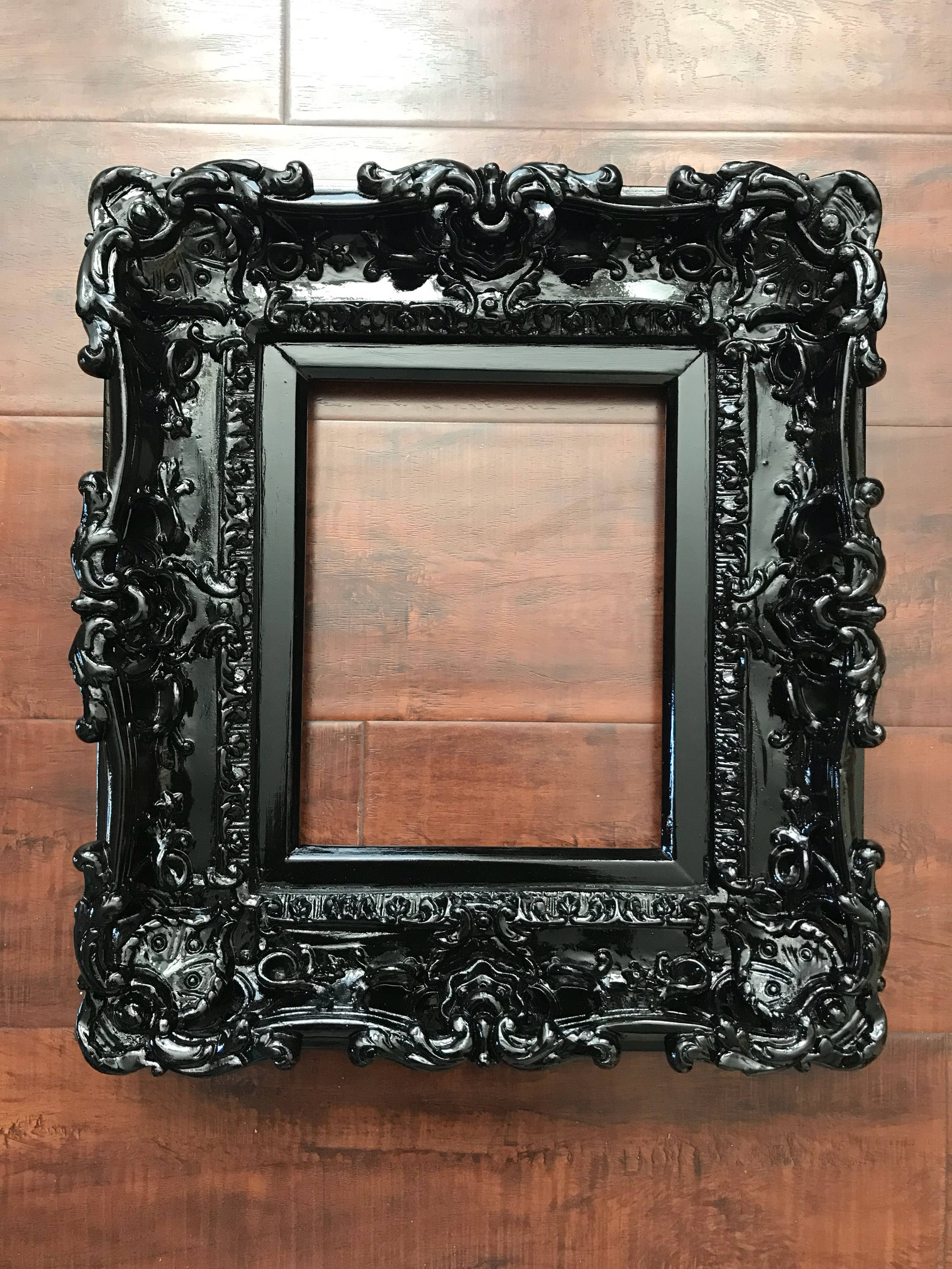 8x10 Black Baroque Picture Frame - Elegant Wedding Photo Frame for Wall Art, Home Decor & Gifts - Perfect for Living Room, Bedroom, Office Display