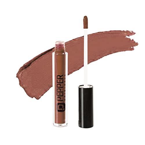 PEPPER ORIGINALS Liquid Matte Lipstick - 706 Chocolate Storm | Long Lasting, Smudge Proof, Vegan & Cruelty Free | Perfect for Date Night, Parties & Everyday Wear