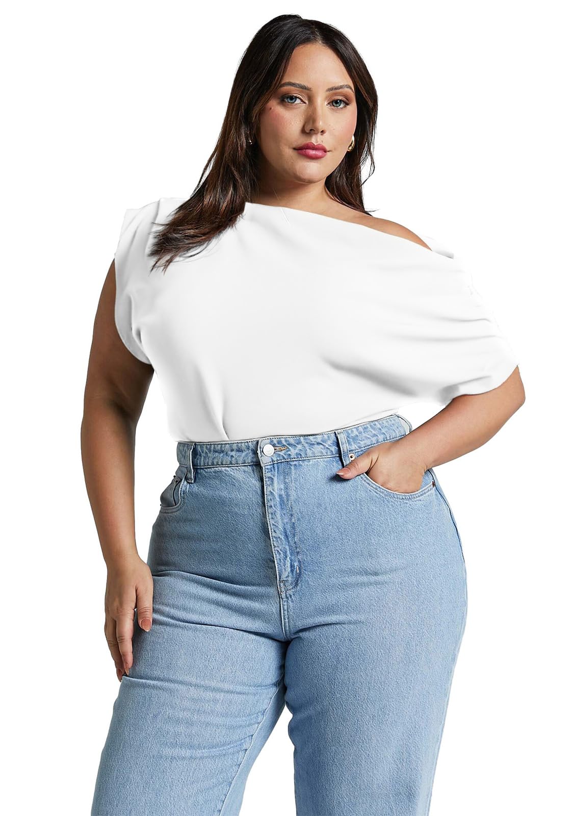 Ekaliy Women's Off Shoulder Casual Crop Top - Ruched Basic Slim Fit T-Shirt for Going Out & Y2K Style | Perfect for Parties, Dates & Summer Outfits