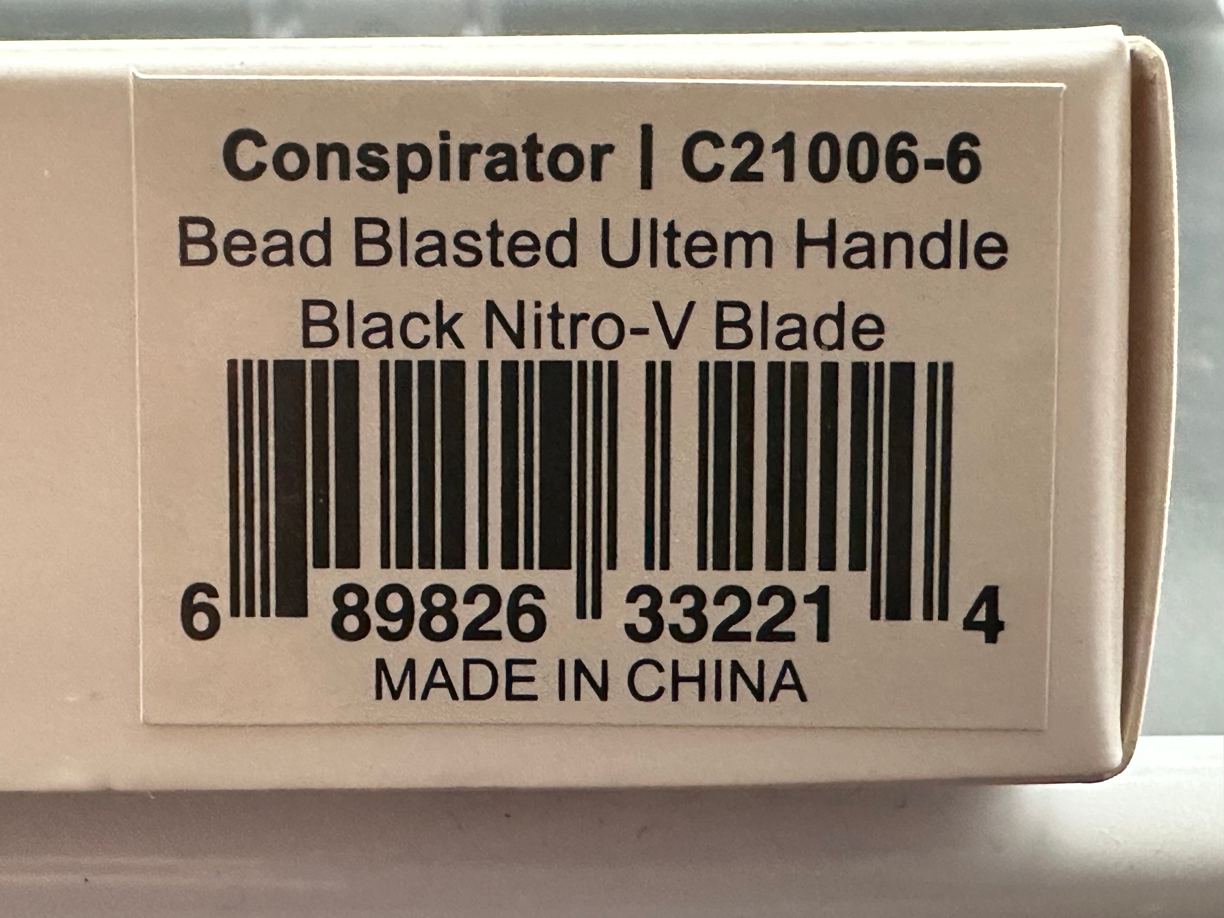 CIVIVI CONSPIRATOR Folding Knife - Bead Blast Nitro-V Steel Blade, Ultem Handle, Drop Point Plain Edge, Black Finish (Model C21006-6) - Perfect for EDC, Outdoor Adventures, and Tactical Use