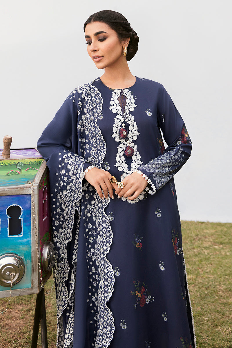 JAYLIN NIGHT 3PC PRINTED LAWN SUIT | Women's Floral Printed Outfit | Soft Cotton Fabric | Perfect for Party, Wedding & Special Occasions