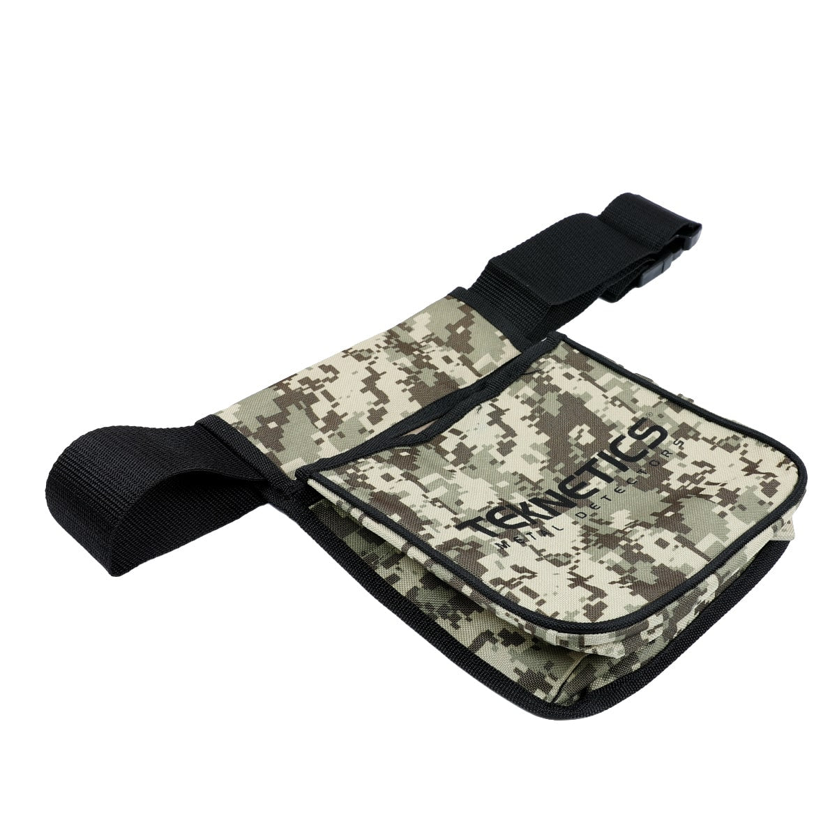 Teknetics Camo Metal Detector Pouch with 2 Large Pockets & Belt - Perfect for Treasure Hunting, Beach Combing & Outdoor Adventures
