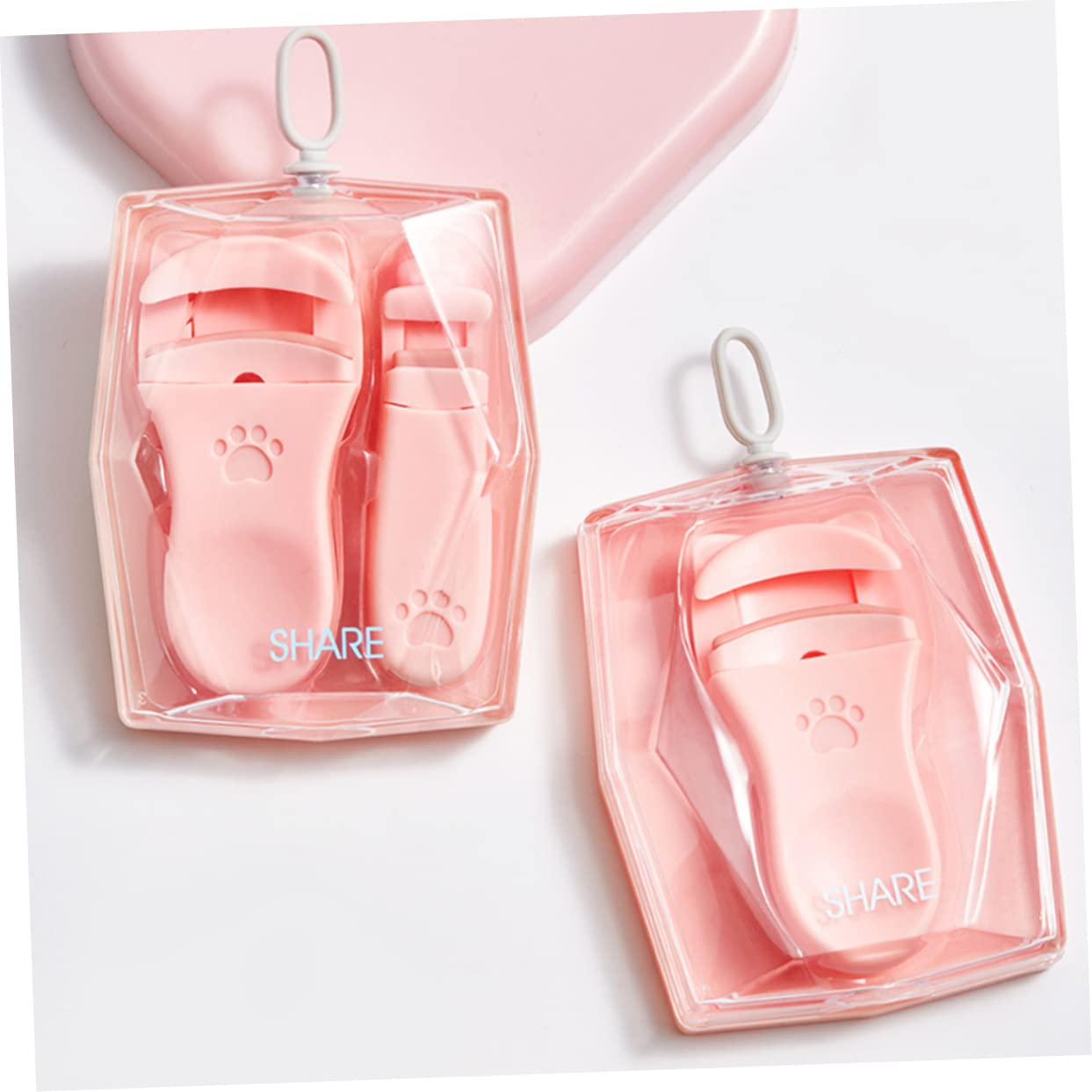 LALAFINA 3-Pack Heated Eyelash Curler Kit for Asian Eyes - Travel Size Eyelash Curler & Applicator Tool (6 Pieces) - Perfect for Home Use, Travel & Professional Makeup Application