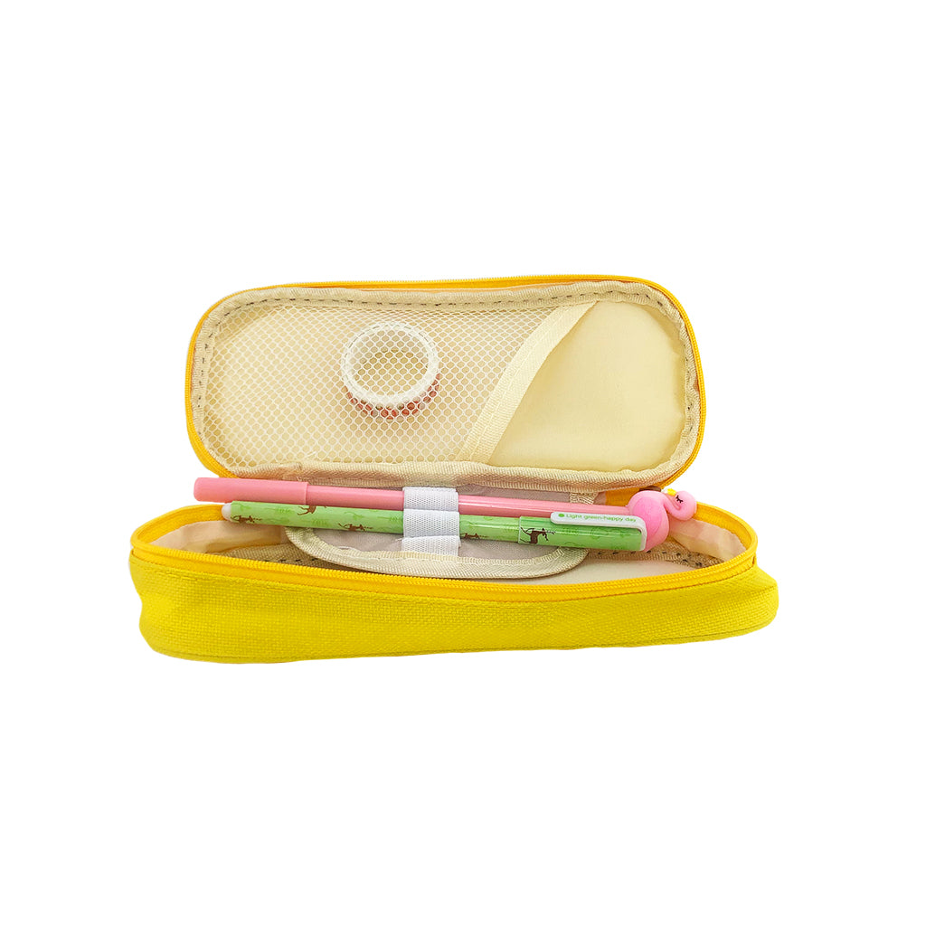 Durable Canvas Lamb Pencil Case for School, Office & Travel - Stylish & Spacious Organizer for Pens, Markers & Art Supplies