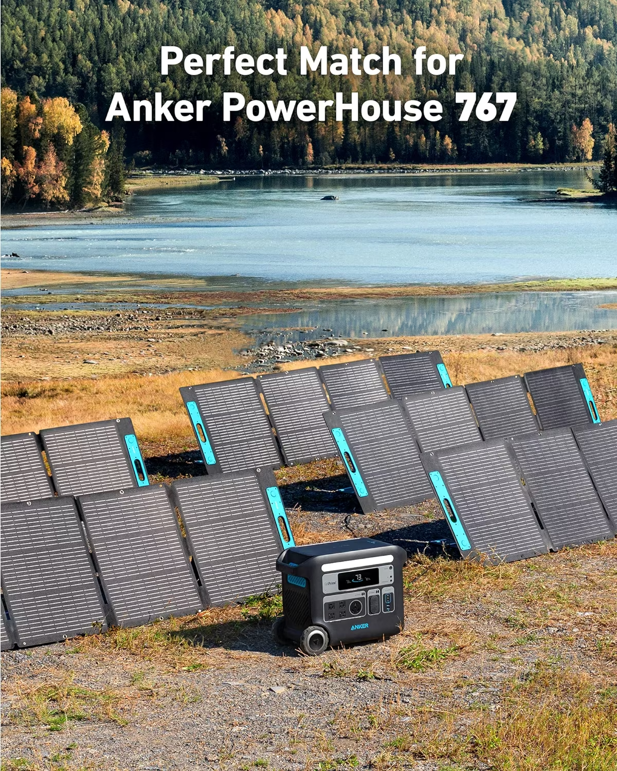 Anker 531 Portable 200W Solar Panel - Foldable Solar Charger for Camping, RV, Hiking & Outdoor Power | High-Efficiency SunPower Solar Cells | USB-C & USB-A Outputs | Waterproof & Durable Design
