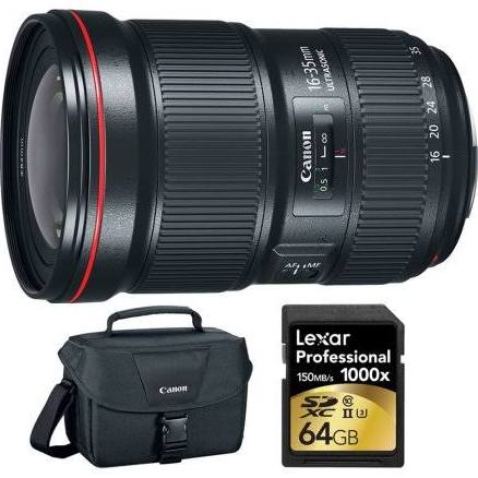 Canon EF 16-35mm f/2.8L III USM Ultra Wide Angle Zoom Lens with 64GB Memory Card - Professional Photography, Landscape & Travel Shots