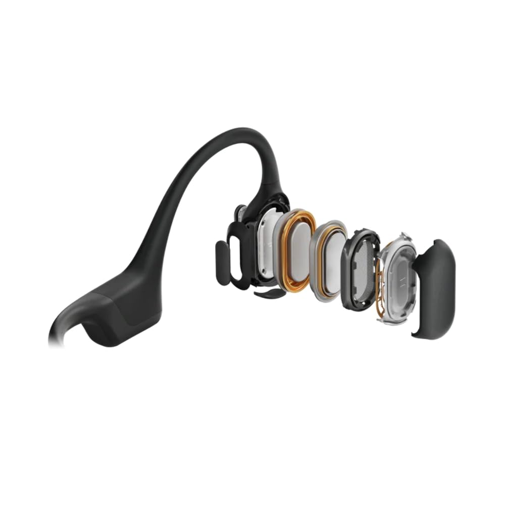SHOKZ OpenRun Pro Wireless Bone Conduction Headphones - Bluetooth 5.1, Sweatproof, Lightweight for Running, Cycling & Workouts (Swift Black) | Perfect for Gym, Outdoor Sports & Daily Commute