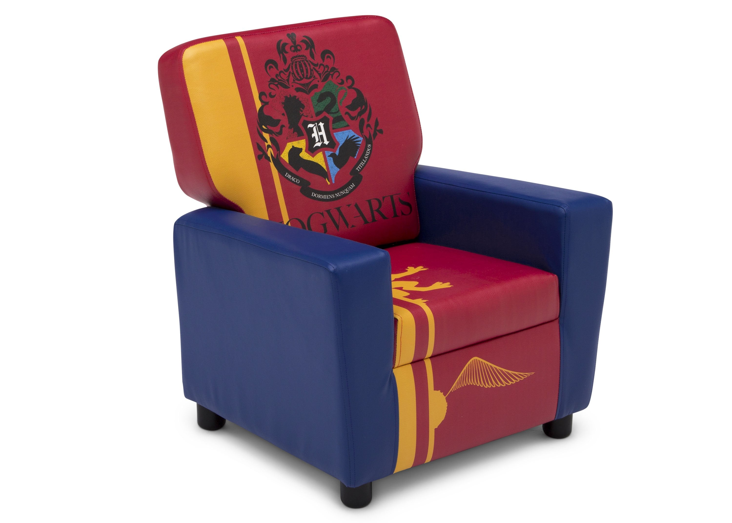 Harry Potter High Back Upholstered Chair - Official Hogwarts Inspired Gaming & Study Chair for Kids & Adults - Perfect for Reading Nook, Dorm Room & Home Theater Seating