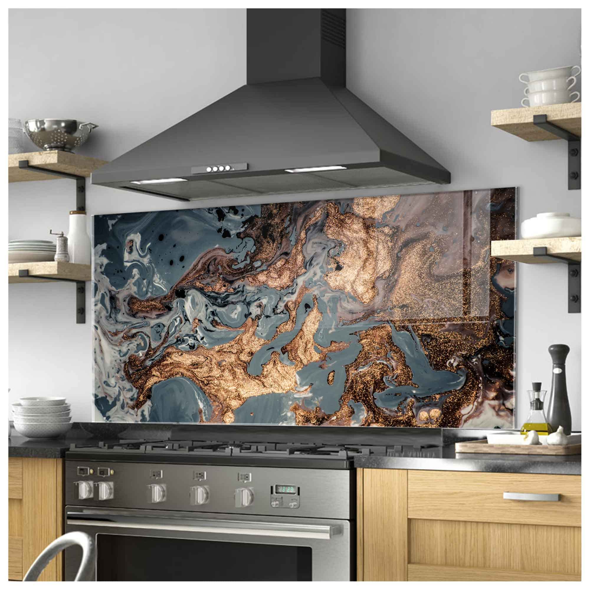 Tempered Glass Kitchen Backsplash - 20x30
