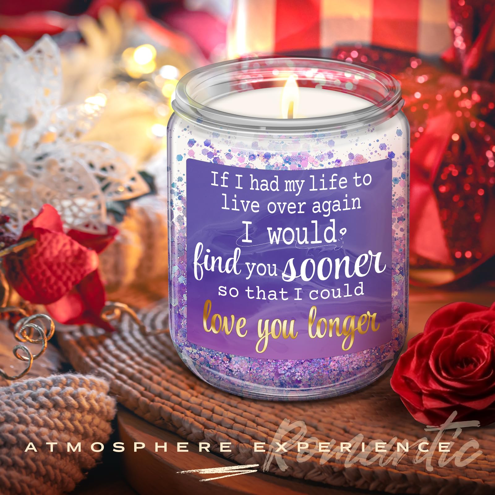 Romantic Lavender Scented Candle 7oz - Perfect Anniversary, Christmas & Birthday Gift for Women, Men, Wife, Husband, Boyfriend, Girlfriend - Ideal for Relaxation, Spa Nights & Home Decor