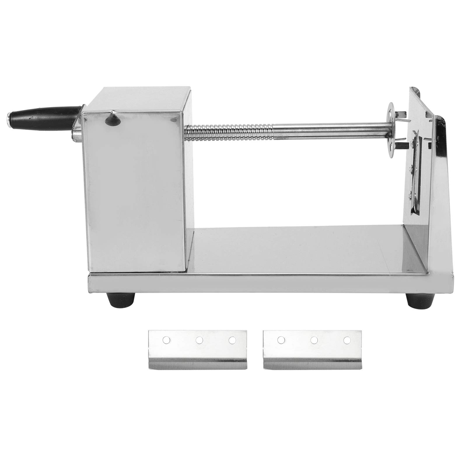 Stainless Steel Potato Slicer & Spiral Cutter - Hand Crank Vegetable Slicing Tool for Potato, Carrot, Zucchini - Perfect for Home Cooking & Restaurant Meal Prep