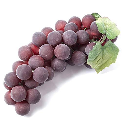 Set of 2 Large Artificial Grape Clusters - Realistic Fake Grapes for Home Decor, Table Centerpieces, and Fake Food Displays | Perfect for Kitchen Decor, Wedding Decorations, and Photography Props