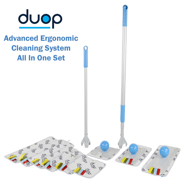Edco DUOP All-In-One Advanced Ergonomic Cleaning System - Multi-Surface Deep Clean for Floors, Tiles & Hardwood - Perfect for Home, Office & Commercial Use