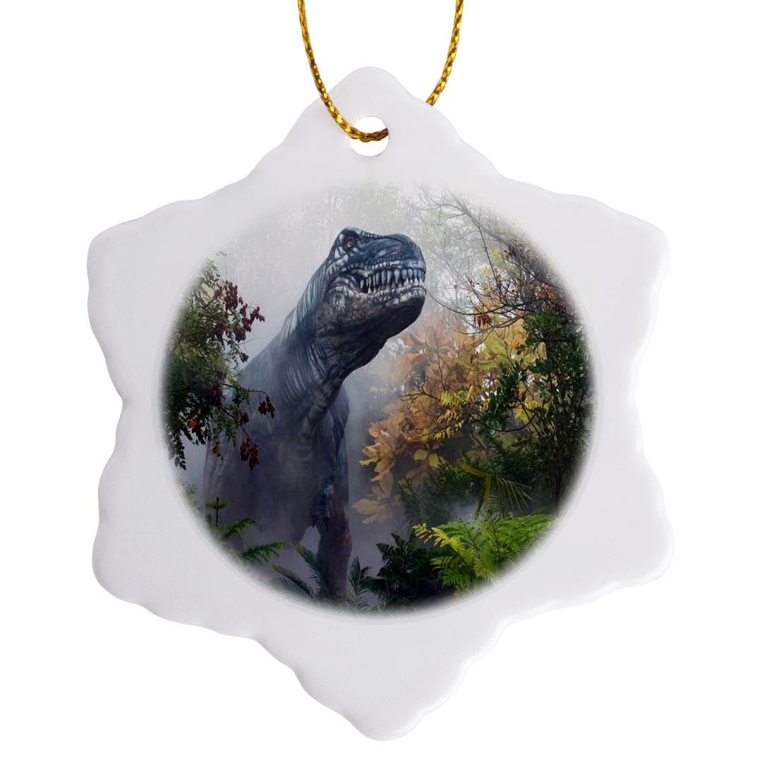 3D Rose ORN_62655_1 The Tyrannosaurus Rex Dinosaur Wall Art - Home Decor for Living Room, Bedroom, Office (Perfect Gift for Dinosaur Lovers & Kids)
