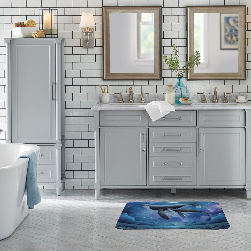 Non-Slip Fleece Bath Mat - Super Absorbent Shower Rug for Bathroom Tub, Soft Coral Design, Cozy Home Decor - Perfect for Bathrooms, Showers & Outdoor Use