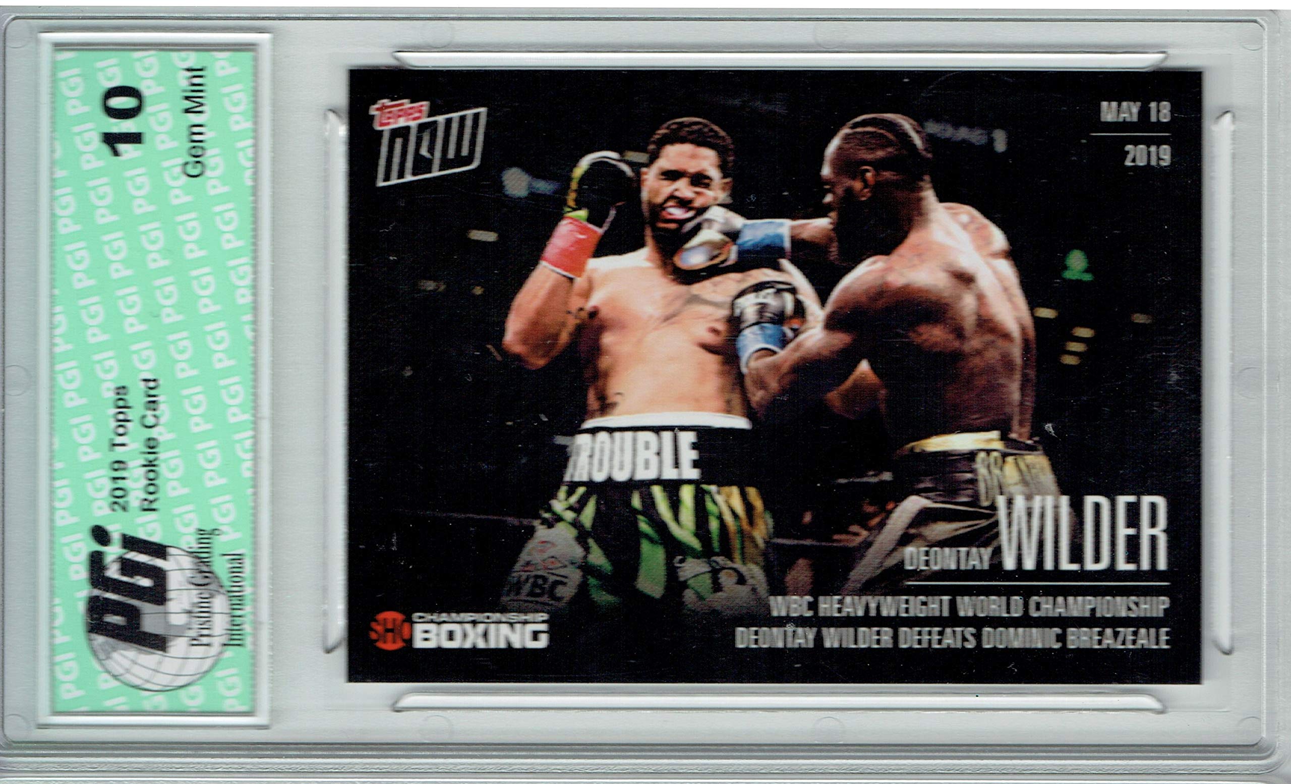Deontay Wilder 2019 Topps Now #WVD-2 Rookie Card - Limited Edition of 100 - PGI 10 Gem Mint - Perfect for Boxing Memorabilia Collections and Sports Card Investors