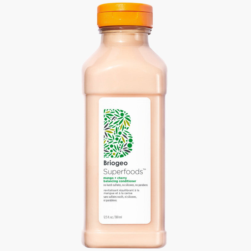 Briogeo Superfoods Mango & Cherry Balancing Conditioner for Dry Hair - 12.5 oz Hydrating Hair Treatment | Perfect for Damaged Hair Repair & Daily Moisturizing