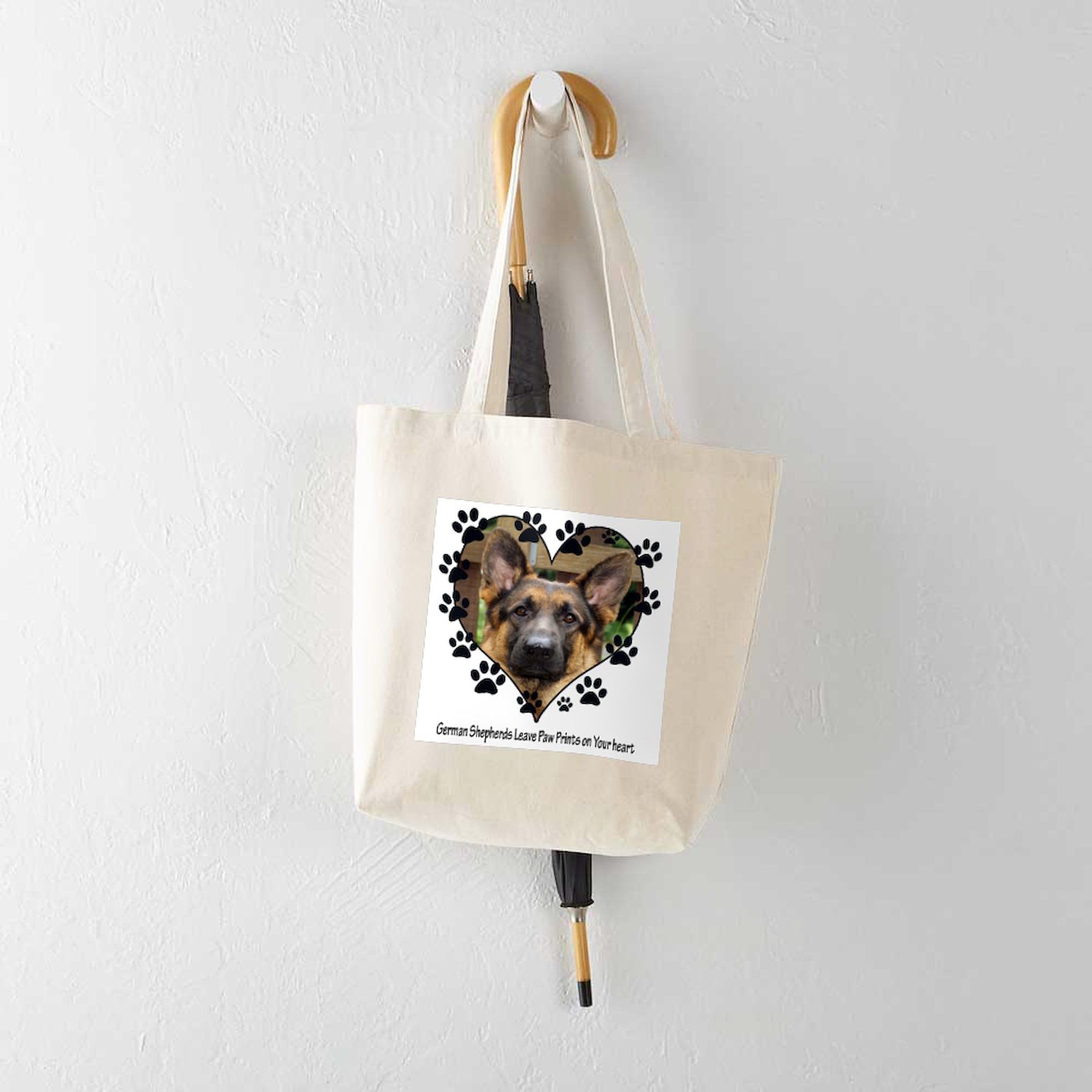 German Shepherd Dog Lover Tote Bag - Eco-Friendly Reusable Canvas Shopping Bag for Groceries, Beach & Daily Use | Perfect Gift for Pet Owners