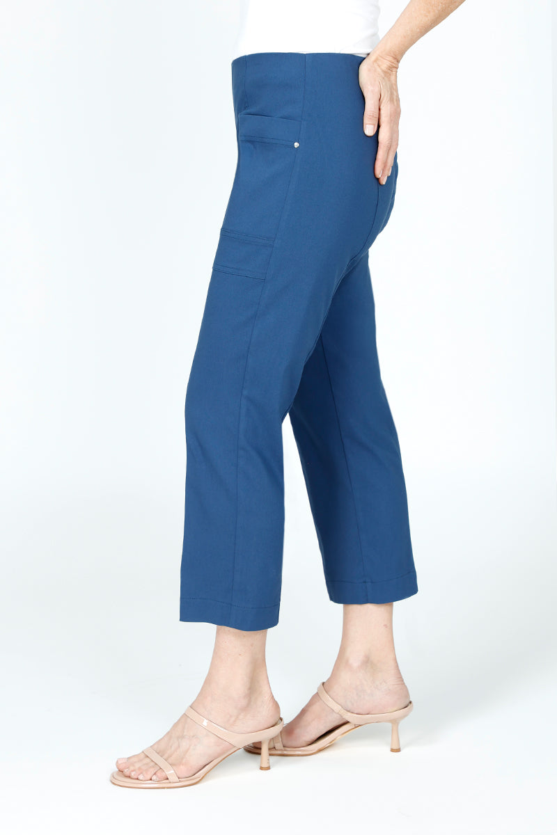 Elliott Lauren Classic Crop Cargo Pants for Women - High Waisted Utility Pants with Pockets | Perfect for Hiking, Travel & Casual Streetwear