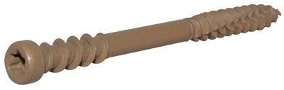 48455 No. 10 x 3 Inch Tan Star Drive Composite Deck Screws - Outdoor Wood Decking, Fencing & Construction Fasteners for Durable Weather-Resistant Projects