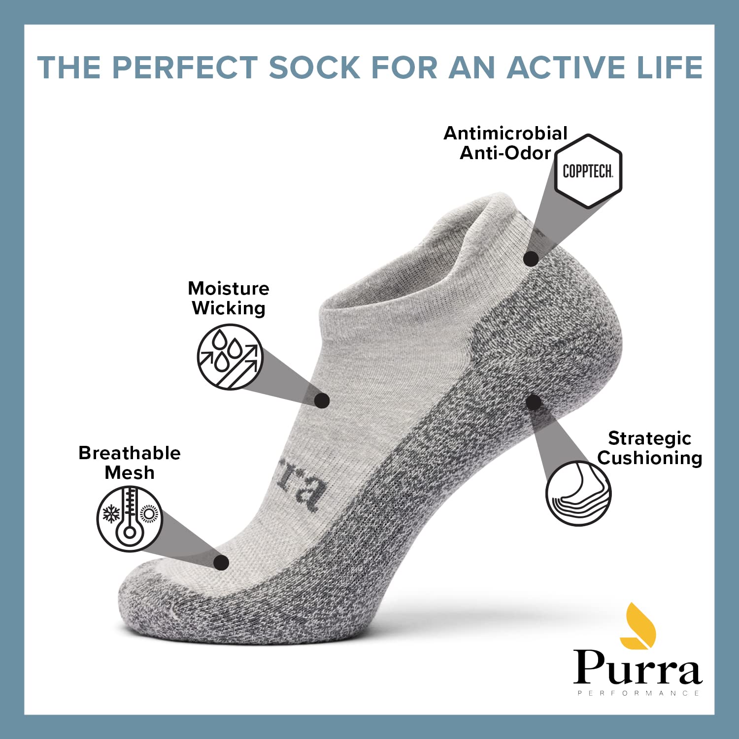 Men's Comfort Crew Socks - Anti Odor & Moisture Wicking Athletic Socks (3 Pack, Medium, Multicolor) - Perfect for Running, Hiking & Everyday Wear