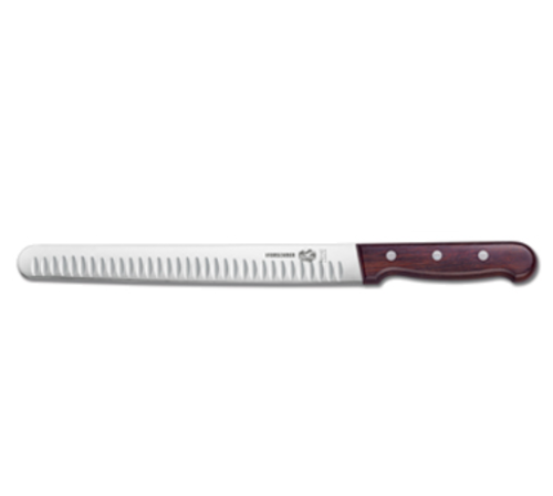 Victorinox 10-Inch Granton Edge Slicing and Carving Knife with Rosewood Handle - Professional Chef Knife for Meat, Roast, Turkey & BBQ - Perfect for Home Kitchen & Restaurant Use
