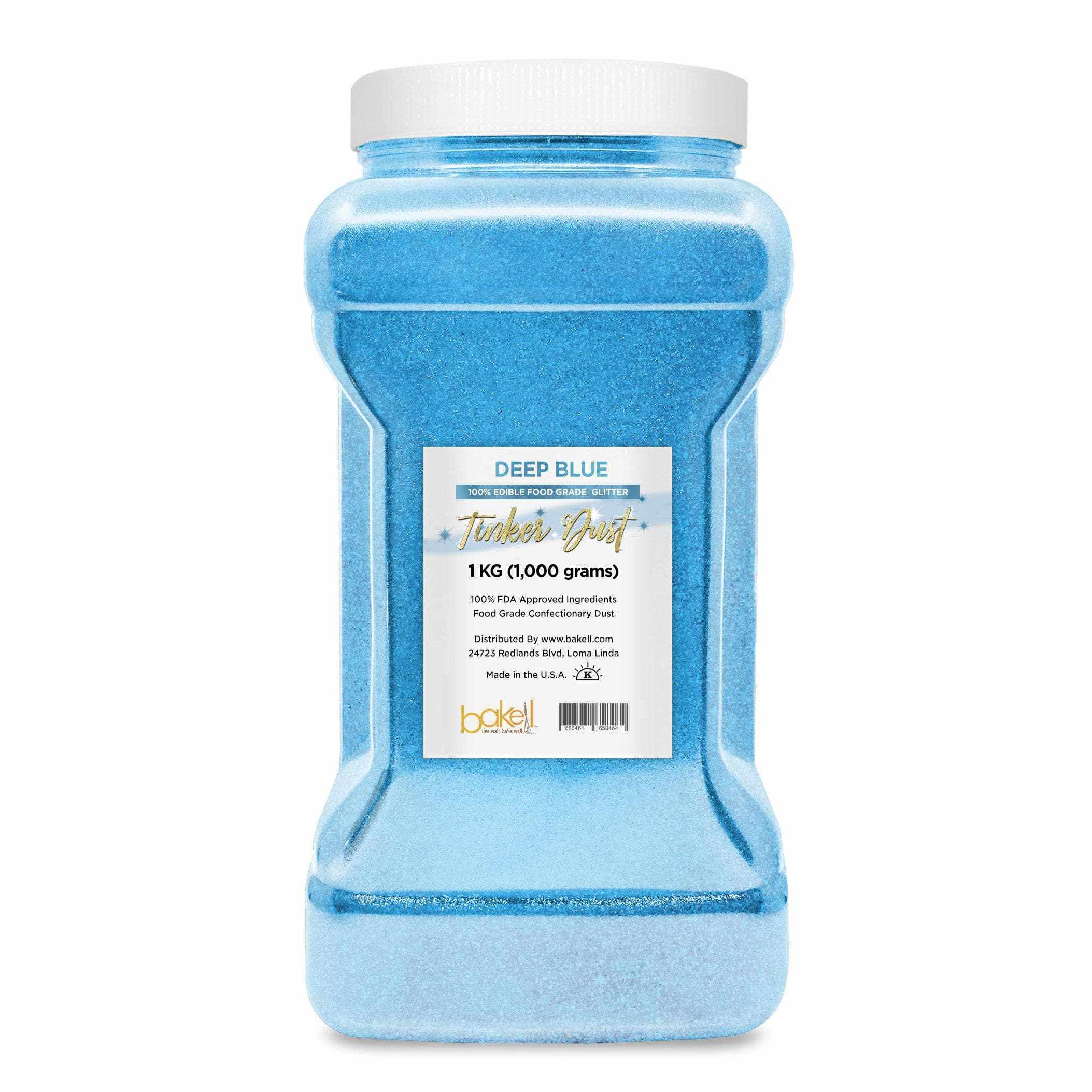 Deep Blue Edible Glitter for Baking & Cake Decorating | Tinker Dust® | Perfect for Cupcakes, Cookies, Desserts & DIY Crafts