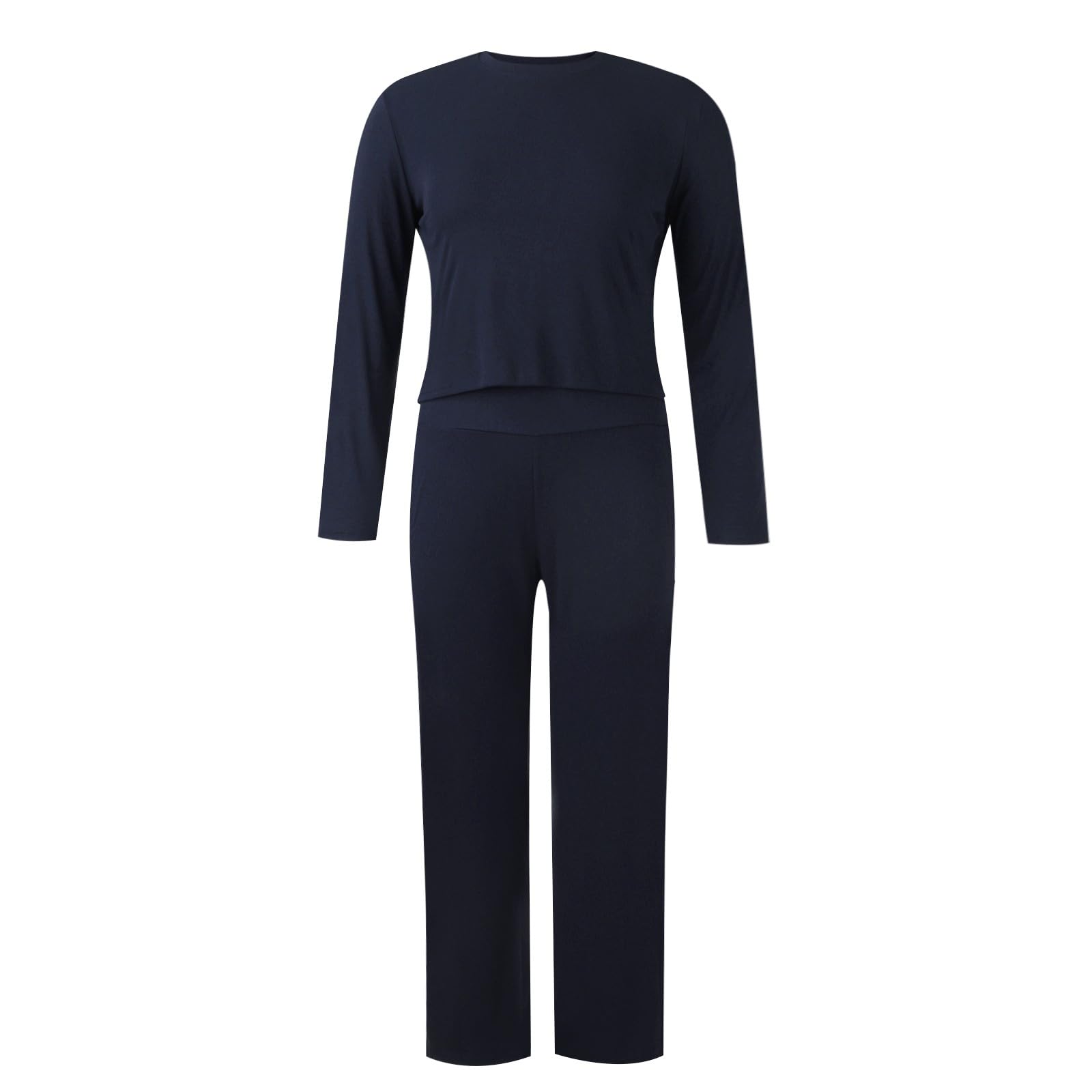 FlekmanArt Women's 2-Piece Lounge Set - Soft Cotton Jersey Pajama & Yoga Outfit - Comfortable Casual Wear for Home, Sleep & Relaxation - Perfect for Lounging, Yoga & Everyday Comfort