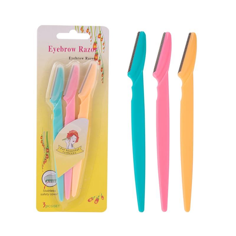 Women's Eyebrow Razor & Upper Lip Hair Remover Set with Charcoal Facial Mask (7-Piece Combo) - Perfect for At-Home Beauty Care and Spa Days