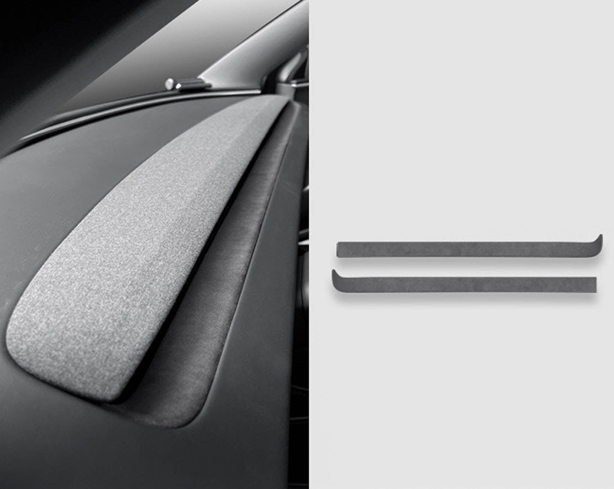 Premium Tesla Alcantara Dash Trim Cover for 2024+ Model 3 Highland & 2025+ Model Y Juniper - 2-Piece Set | Luxury Interior Upgrade for Enhanced Driving Comfort & Style