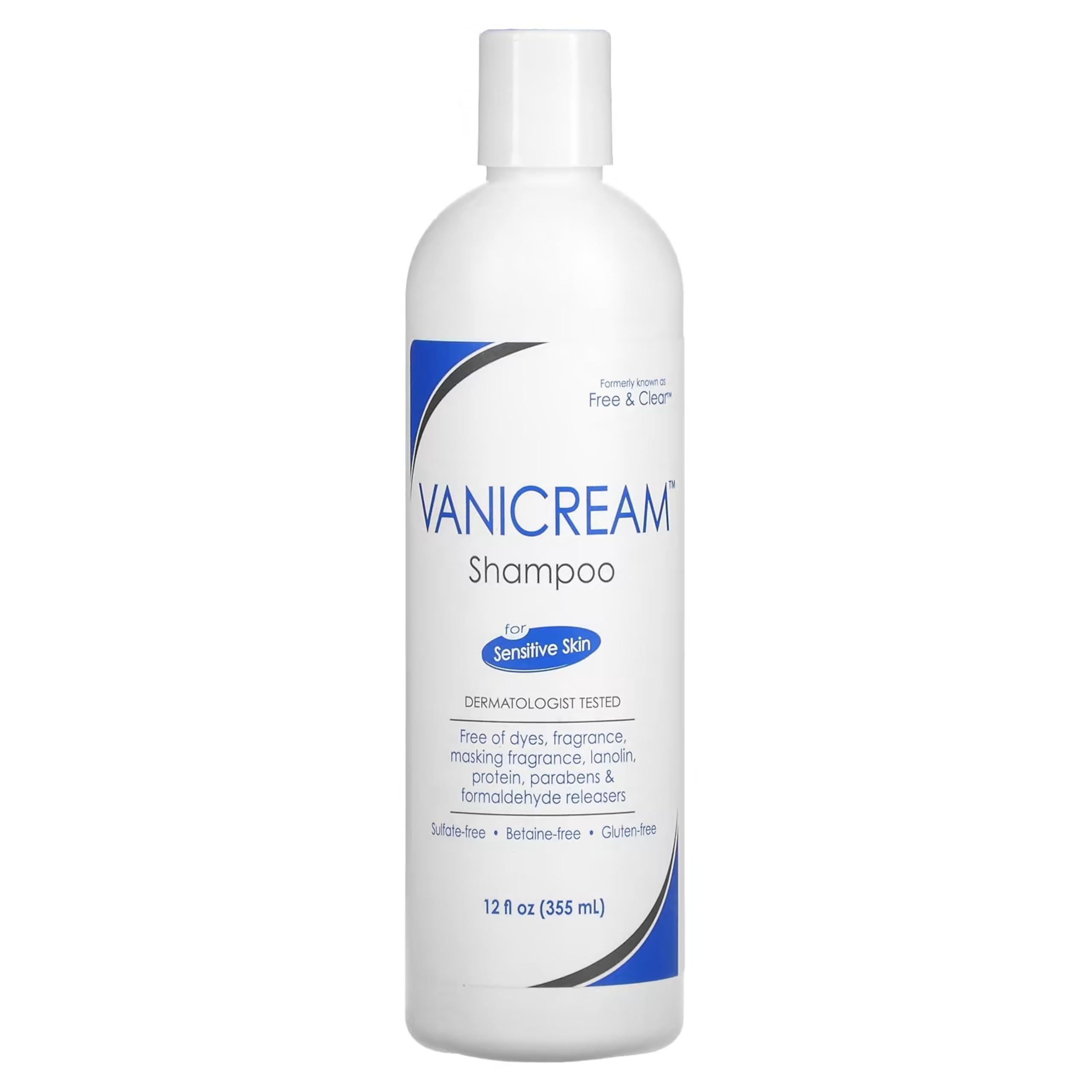 Vanicream Sensitive Skin Shampoo - Fragrance Free & Hypoallergenic - 12 Oz (Pack of 3) - Gentle Cleansing for Dry, Itchy Scalp - Dermatologist Recommended for Eczema & Psoriasis - Daily Use for Sensitive Skin Care Routine