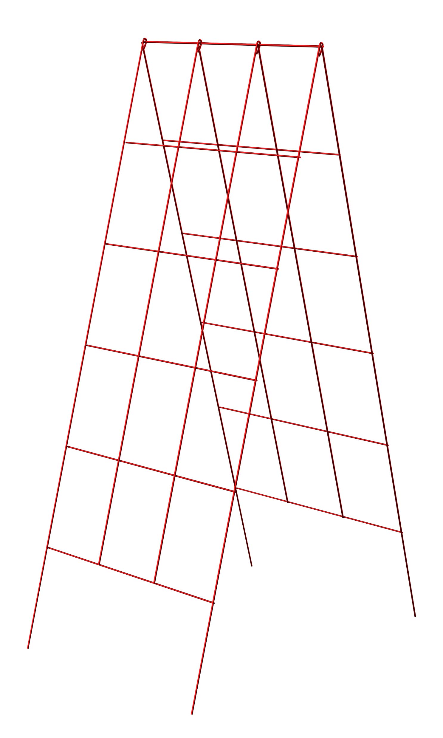 Panacea 83711 A-Frame Plant Supports - 48 Inch Tall Garden Stakes for Tomatoes, Peppers & Vines (Red, Pack of 20) - Perfect for Outdoor Gardening, Greenhouse & Backyard Vegetable Support