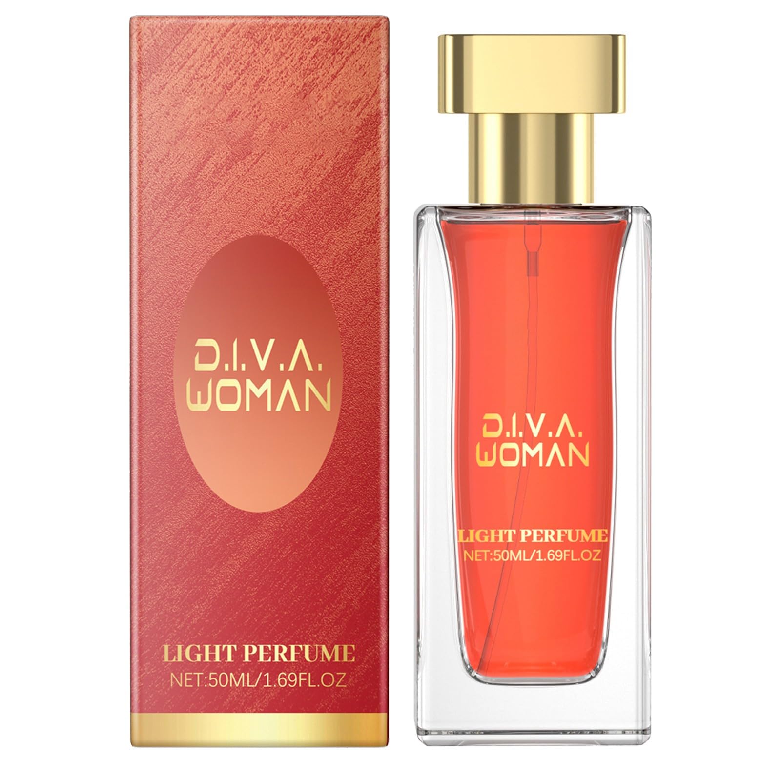 VEFSU 50ml Women's Perfume Set - Floral & Fruity Fragrance with Orange Flower Oil & Fruit Extracts, Fresh Long-Lasting Spray (Watermelon Red) - Perfect Gift for Her, Ideal for Daily Wear, Date Nights & Special Occasions