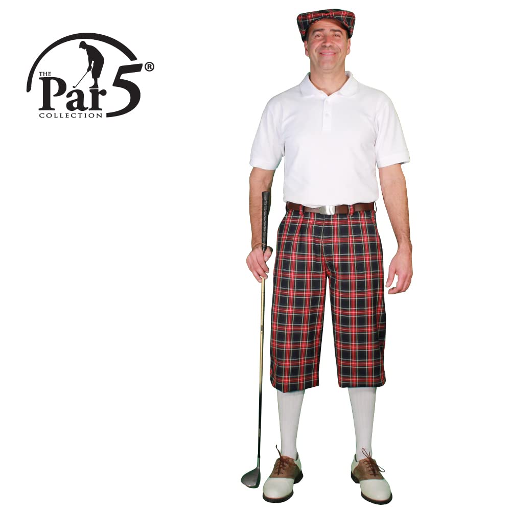 Stewart Plaid Men's 'Par 5' Golf Shirt - Breathable Performance Polo for Casual & Golf Wear