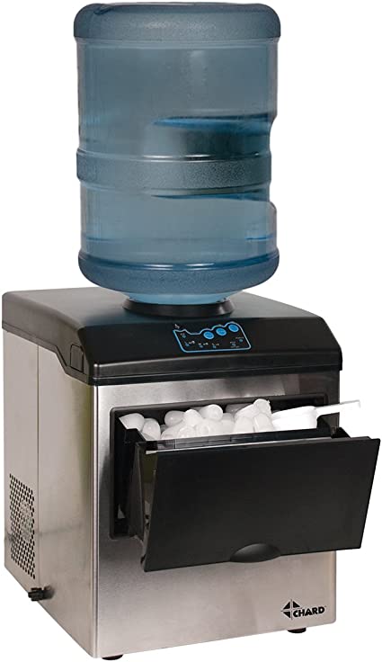 Chard® 40lbs Commercial Ice Maker with Water Dispenser - Large Capacity for Restaurants, Bars & Home Use - IM 15ss Model (Limited Stock Available)