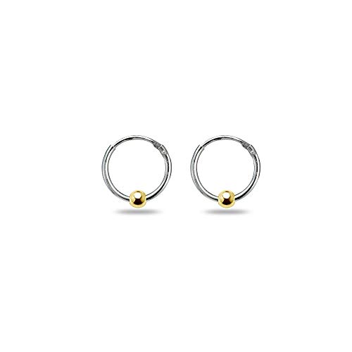 Sterling Silver w/ Yellow Bead