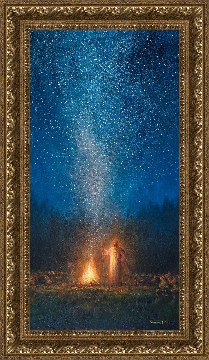 Jesus He Will Protect Us - Religious Christian Wall Art for Home & Church Decor - Perfect for Bedroom, Living Room & Prayer Spaces