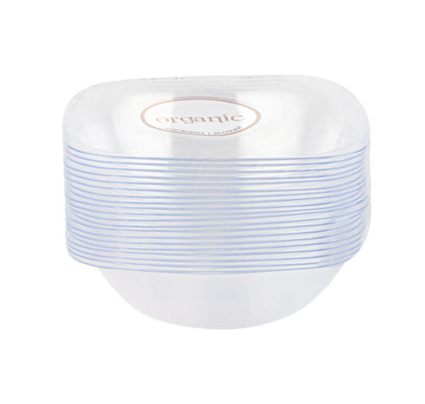 20 Pack Clear 6 oz. Plastic Dessert Bowls - BPA Free, Eco-Friendly Small Serving Dishes for Ice Cream, Pudding, Fruit Salad - Perfect for Parties, Picnics & Home Use