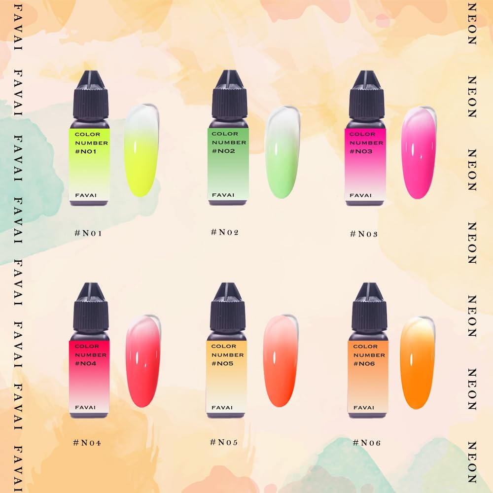 FAVAI Selection 24 Colors Gel Nail Polish Set - Airbrush Baby Boomer Air Gel Kit (24 x 10ml) for Salon & Home Manicure, Nail Art Designs, DIY Nail Care