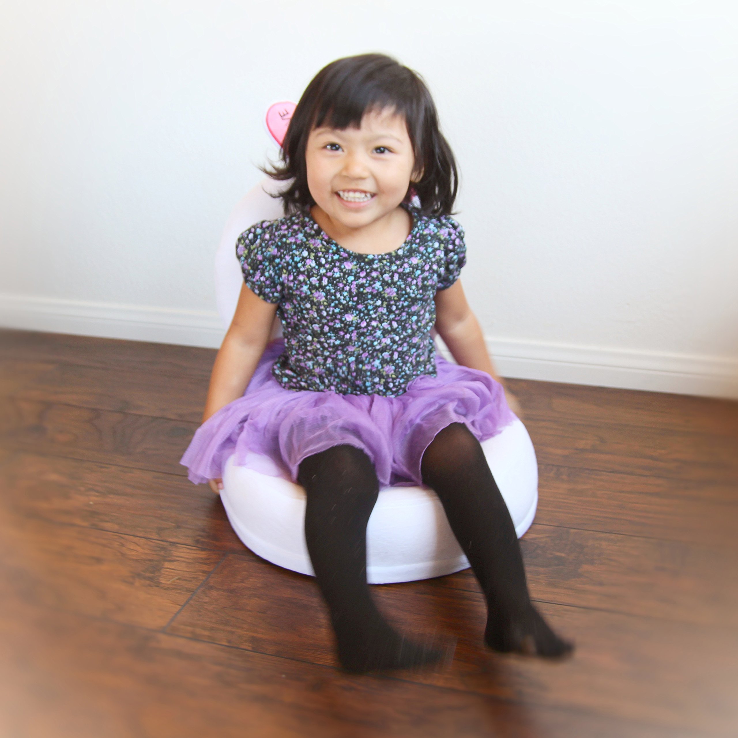 Furniture of America Kiddy Creature Foldable Lounge Chair - Bunny Design Kids Chair for Bedroom, Playroom & Nursery | Comfortable & Portable Children's Seating
