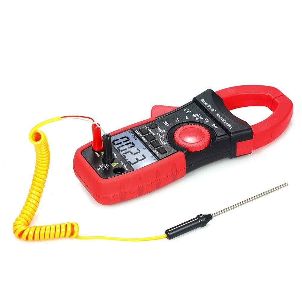 Digital Clamp Multimeter 600A AC/DC Auto-Ranging - True RMS Clamp Meter for Voltage, Current, Resistance, Temperature Testing | Backlit LCD Display | Continuity & Diode Test | Perfect for Electricians, HVAC Technicians & DIY Home Electrical Projects