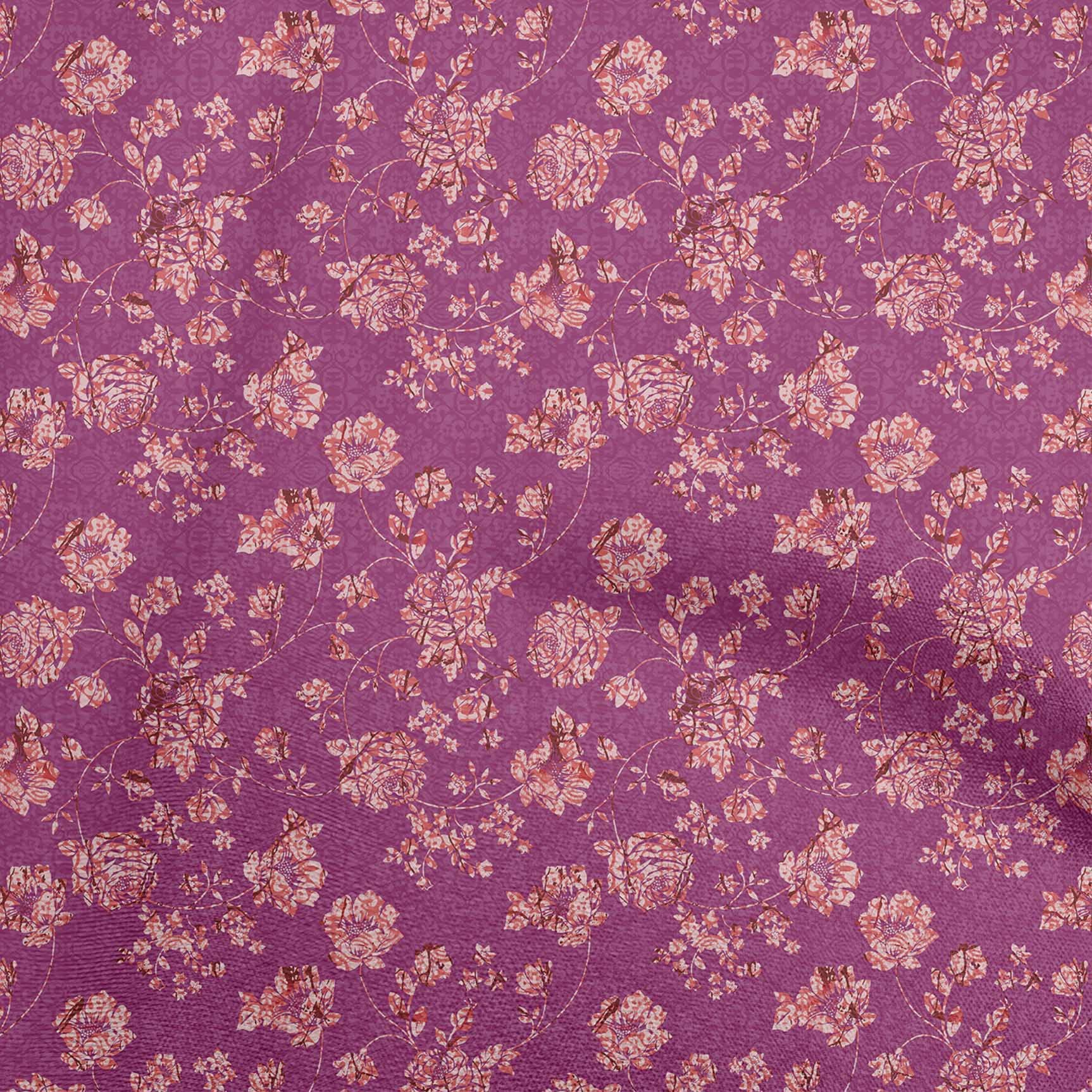 oneOone Viscose Chiffon Pink Batik Dress Fabric - 42 Inch Wide Printed Material by The Yard (1950) - Perfect for Summer Dresses, Scarves & Boho Fashion