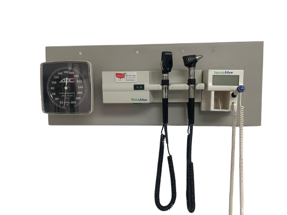 Welch Allyn Integrated Wall System - Blood Pressure Monitor, Otoscope, Ophthalmoscope & Thermometer for Medical Clinics & Exam Rooms