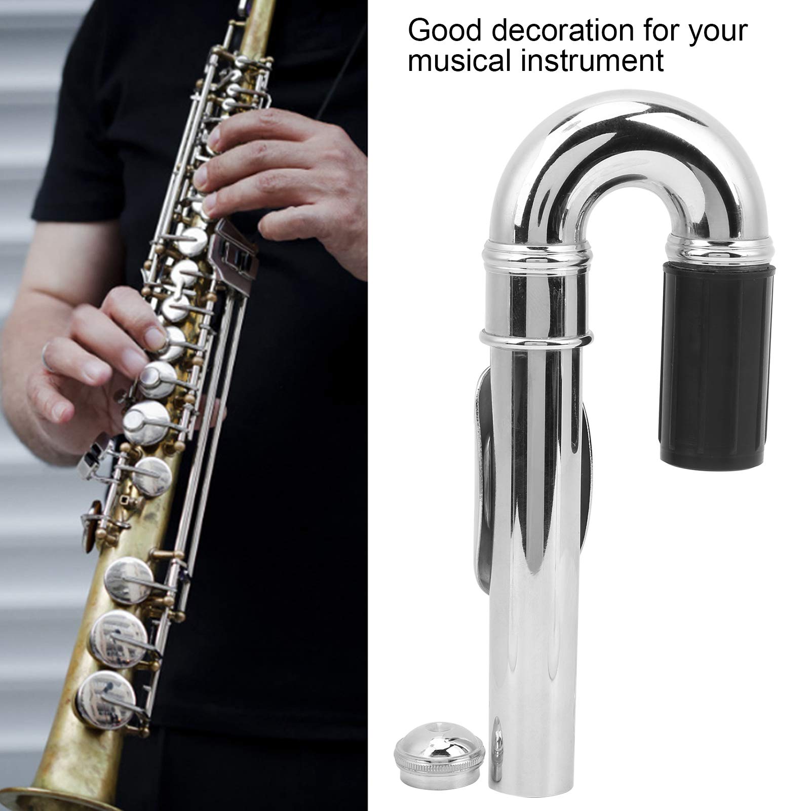 Silver Flute Elbow Mouthpiece - Easy to Install Dual-Purpose Flute Accessory for Beginners & Professionals | Perfect for Home Practice, Music Shops & School Bands