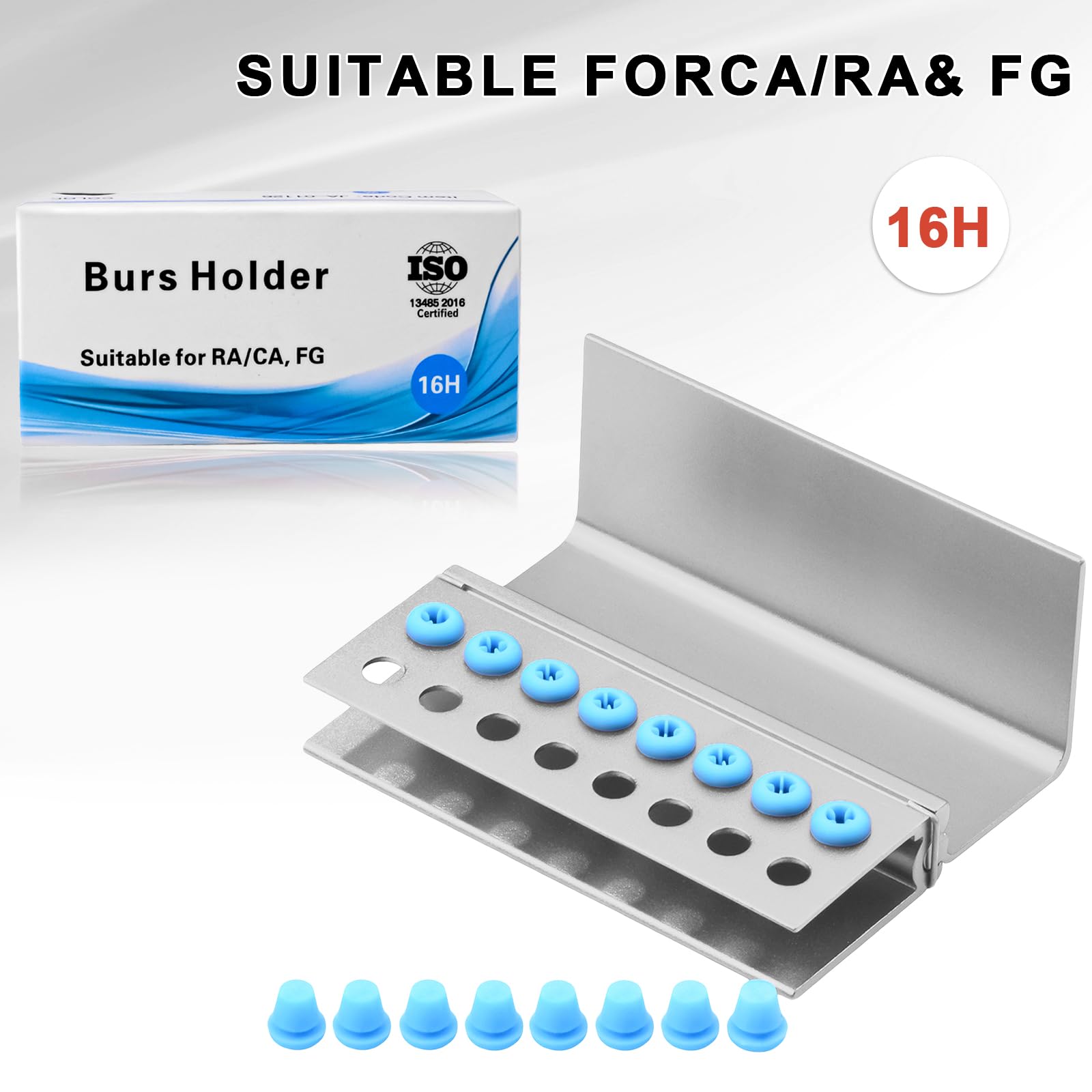 3PCS Aluminum Alloy Endo Box with Cover - 16 Hole Bur Holder & Organizer for Dental Tools | Sterilizable Case for Dentists & Clinics (Silver) | Perfect for Dental Office Organization & Instrument Sterilization